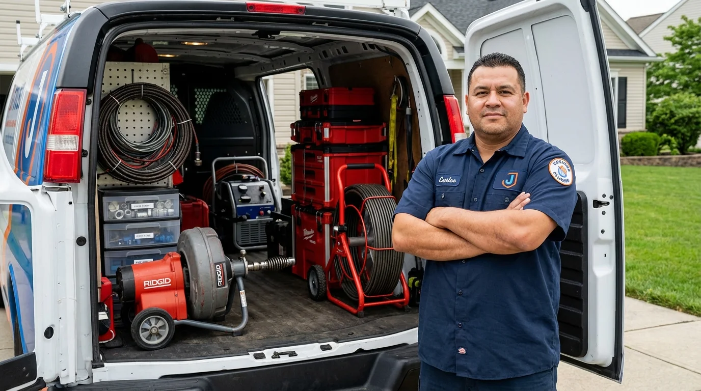 Professional drain cleaning equipment and Johns Plumbing LLC plumber in Idabel