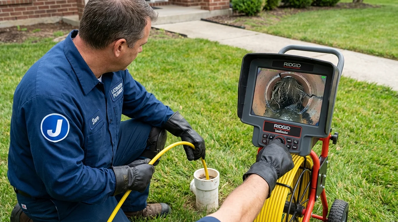 Sewer camera inspection being performed by Johns Plumbing LLC in Idabel
